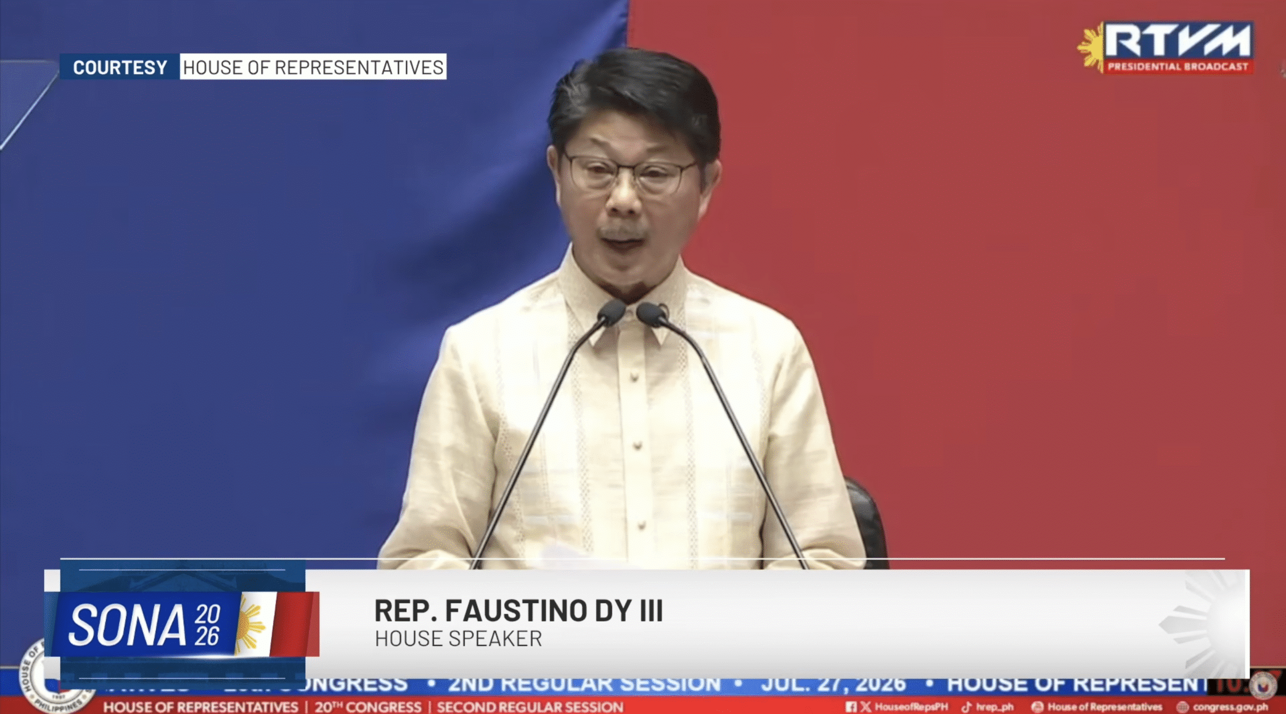 WATCH: Speaker Dy convenes House for Second Regular Session