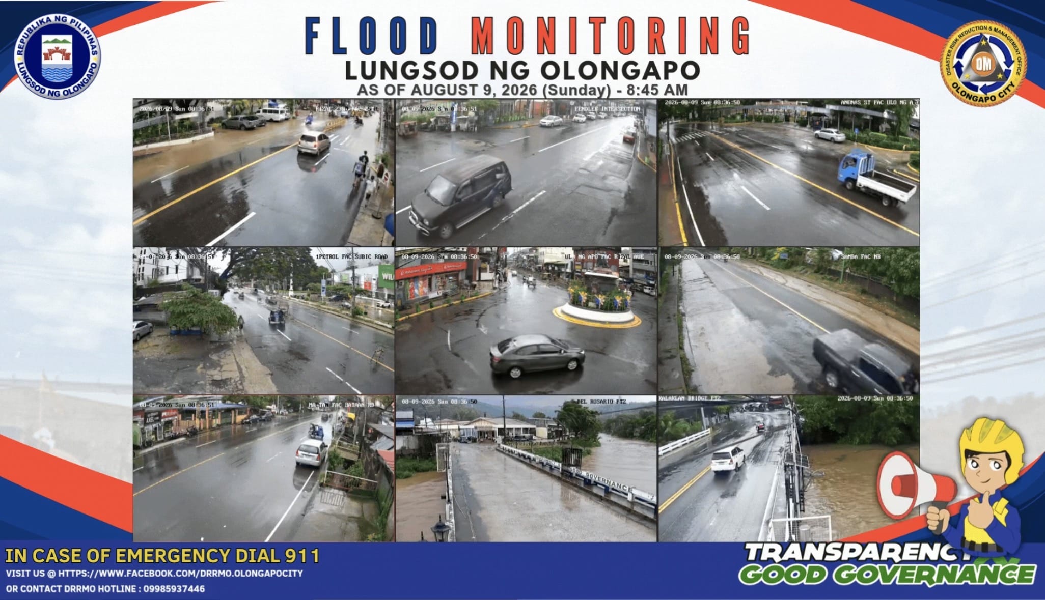 Water level beneath Olongapo bridge reaches evacuation level