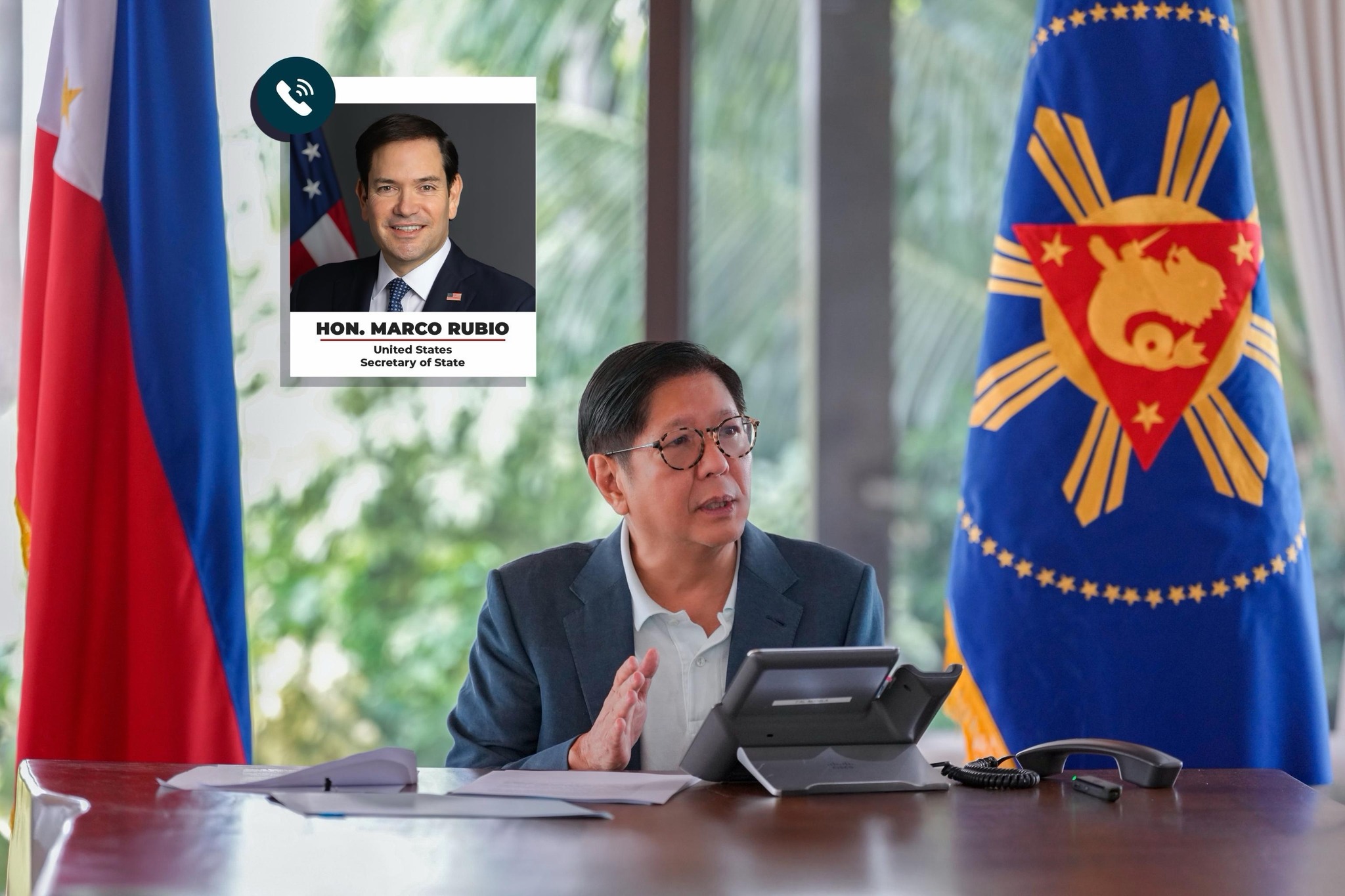 President Ferdinand Marcos Jr. had a "productive" phone conversation with US Secretary of State Marco Rubio on June 1, 2026, where they discussed critical regional and economic priorities, as well as bilateral trade matters. PHOTO FROM PCO.
